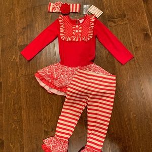 Serendipity by Shrimp & Grits girls size 4 pant set.